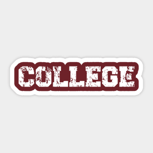 COLLEGE Sticker